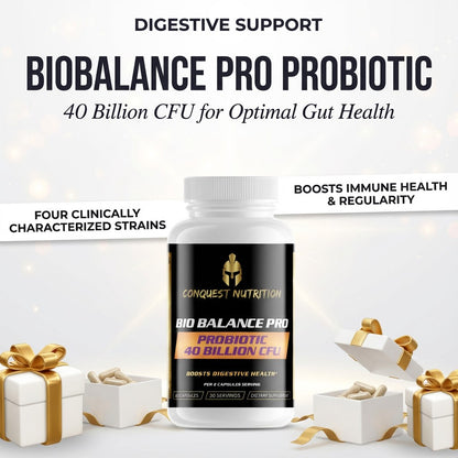 Bio Balance Pro Probiotic - 40 Billion CFU | 60 Veggie Capsules for Digestive Health