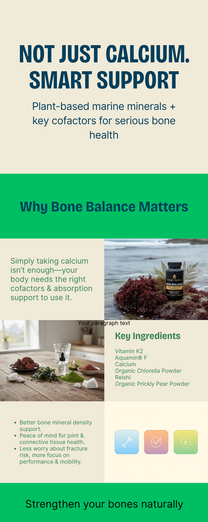 Bone Balance Bone Health Complex - 90 Veggie Capsules for Optimal Bone Support