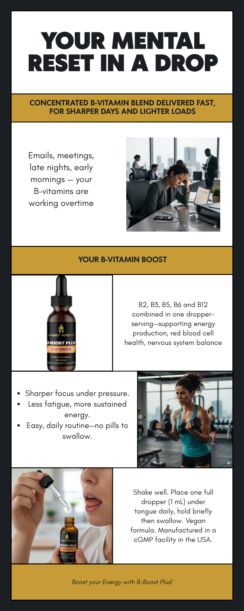 B Boost Plus B-12 Drops 2oz - B12 Drops Vegan Friendly