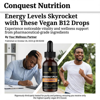 B Boost Plus B-12 Drops 2oz - B12 Drops Vegan Friendly