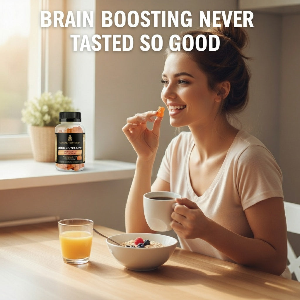 Brain Vitality Omega 3 Gummies - Boost Brain Health with 60 Delicious Gummies