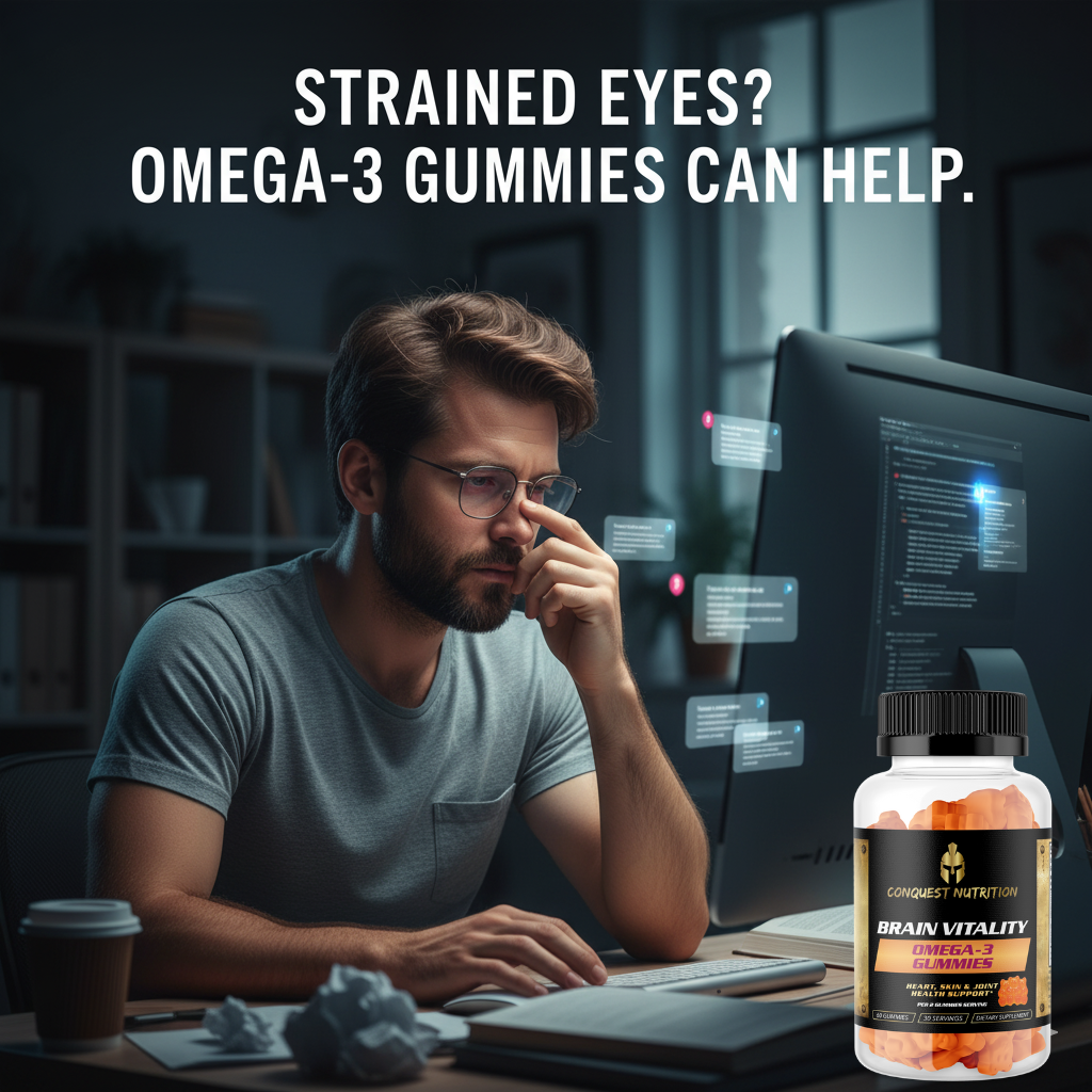 Brain Vitality Omega 3 Gummies - Boost Brain Health with 60 Delicious Gummies