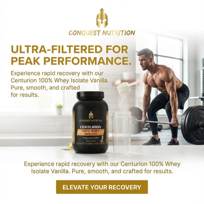 Centurion 100% Whey Isolate Vanilla Milkshake Flavor - 2lb Protein Powder
