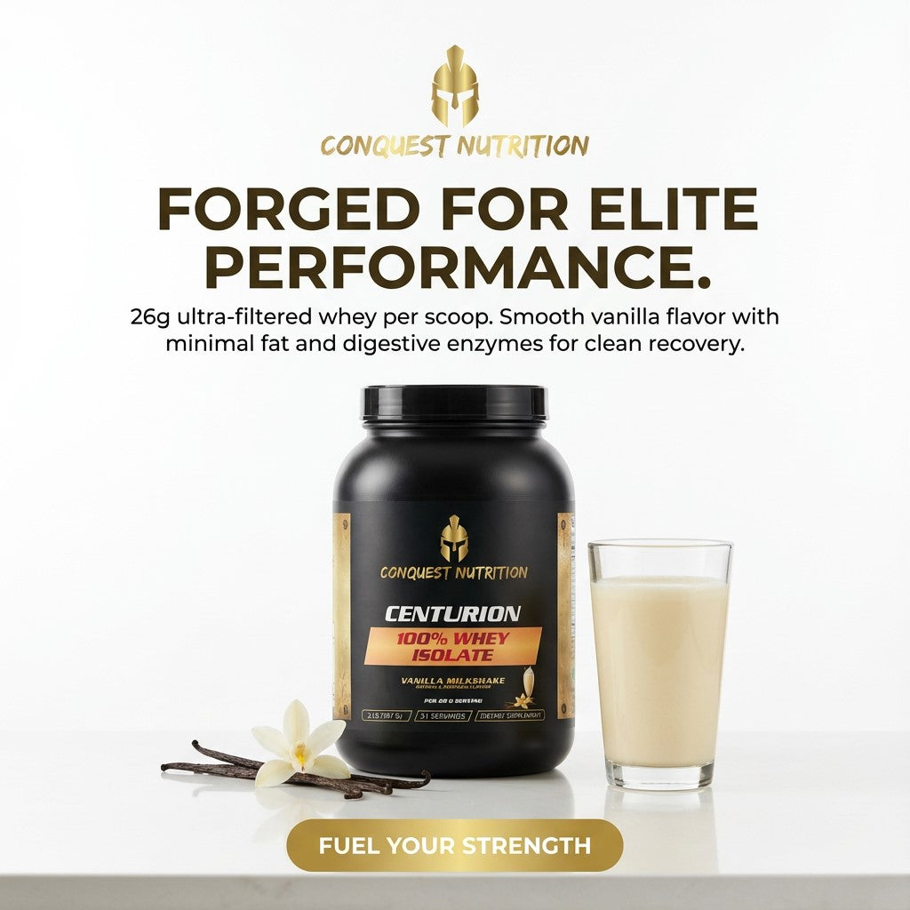 Centurion 100% Whey Isolate Vanilla Milkshake Flavor - 2lb Protein Powder