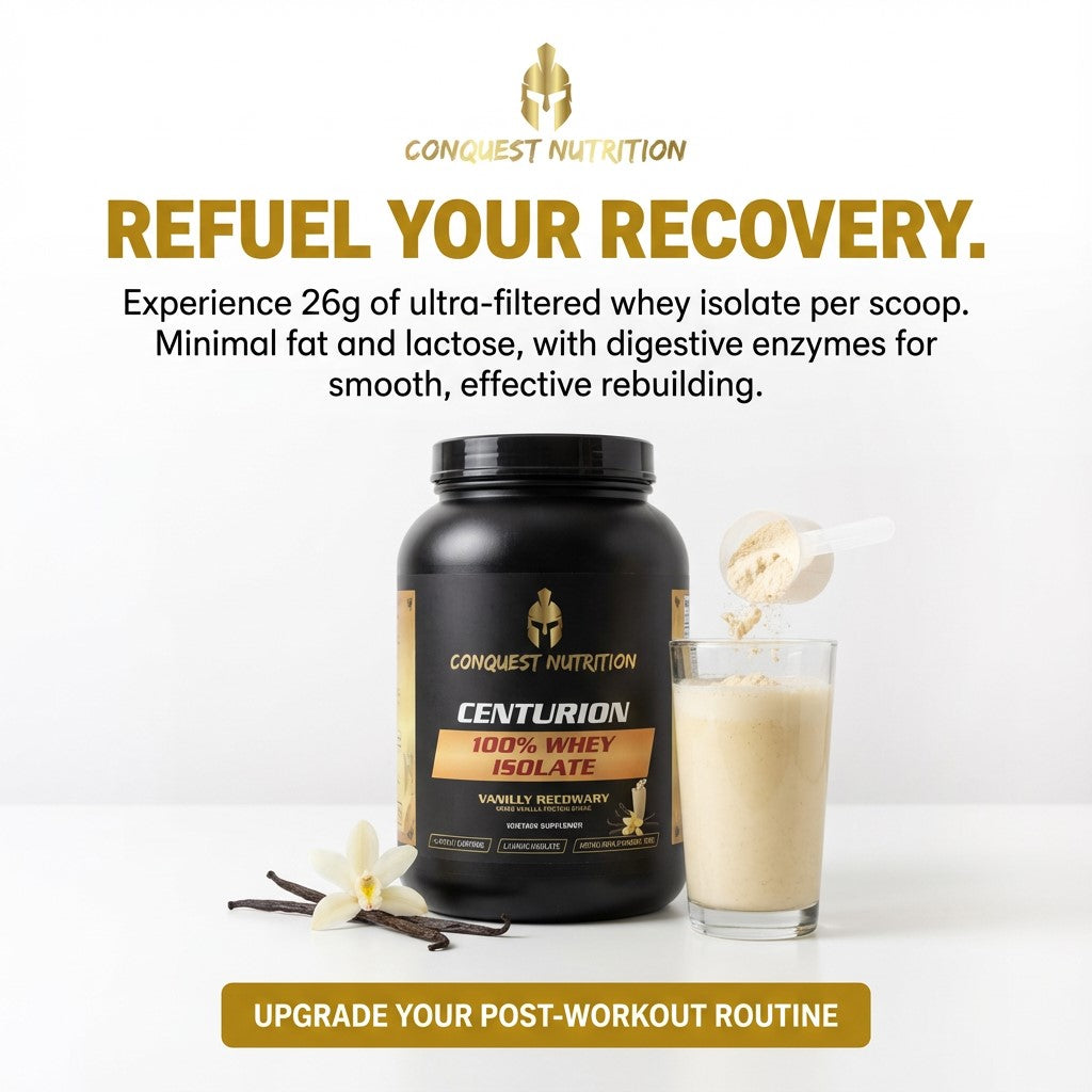 Centurion 100% Whey Isolate Vanilla Milkshake Flavor - 2lb Protein Powder