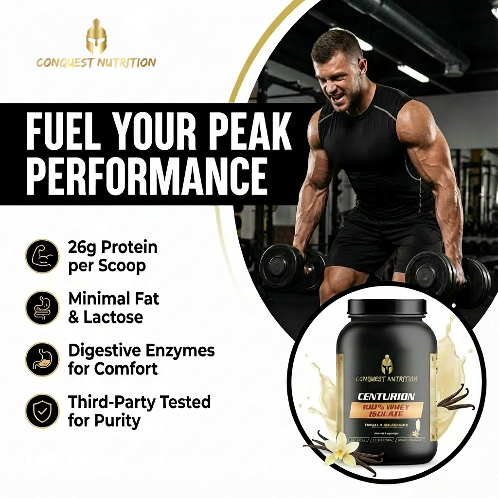 Centurion 100% Whey Isolate Vanilla Milkshake Flavor - 2lb Protein Powder