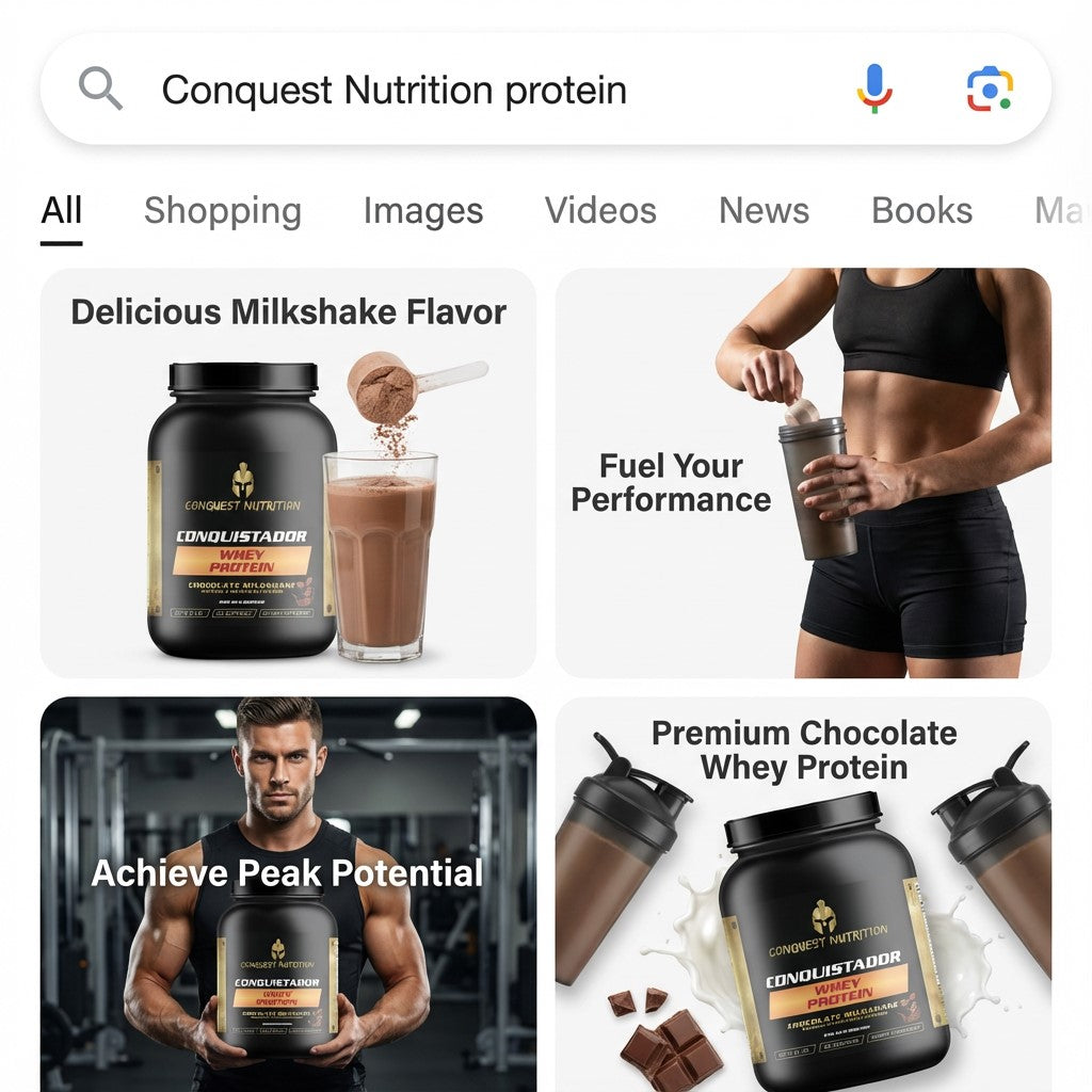 Conquistador Chocolate Whey Protein - Delicious Milkshake Flavor 2lb