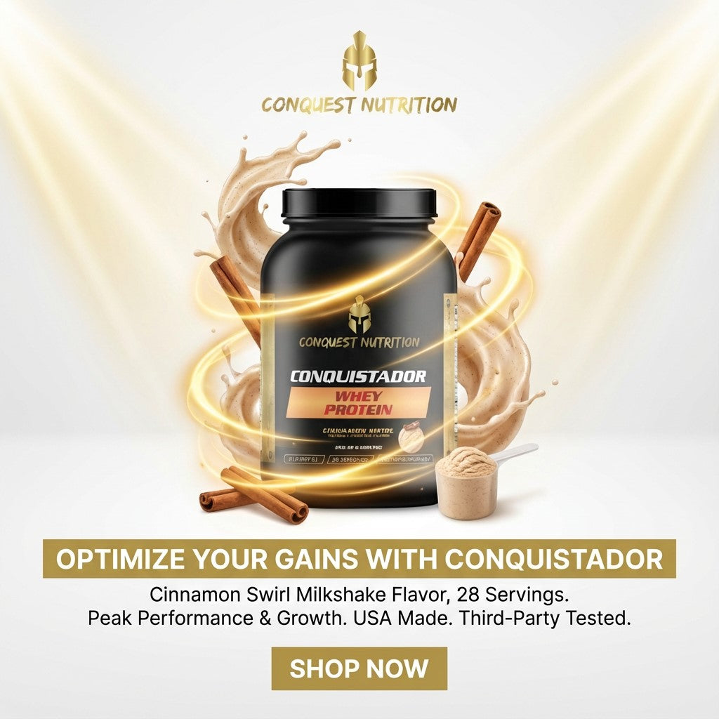 Conquistador Whey Protein Cinnamon Swirl Flavor 2lb - Delicious Protein Boost