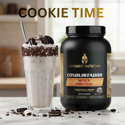 Conquistador Whey Protein Cookies and Cream Flavor 2lb - Premium Quality Protein Powder