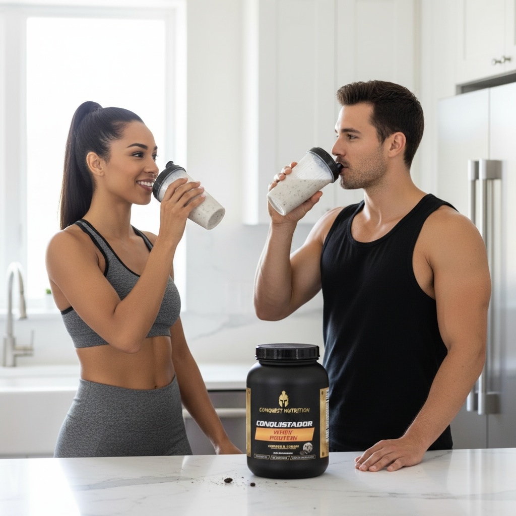 Conquistador Whey Protein Cookies and Cream Flavor 2lb - Premium Quality Protein Powder