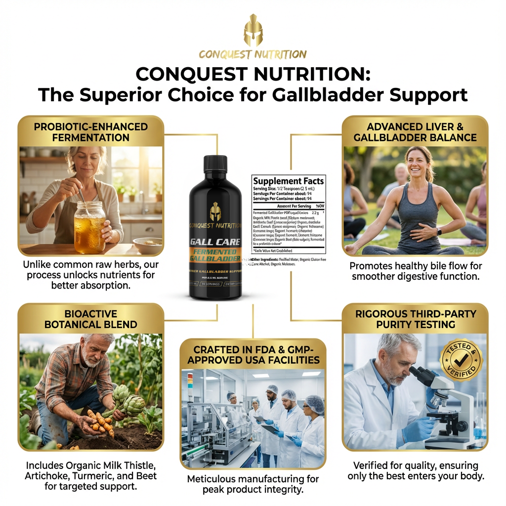 Gall Care Fermented Gallbladder Support 8 fl oz - Vegan Friendly Supplement