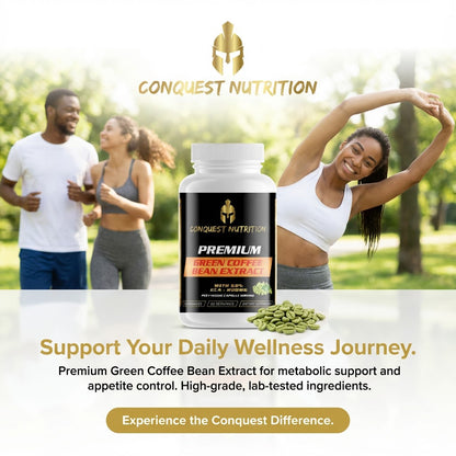 Premium Green Coffee Bean Extract 800mg - 60 Veggie Capsules with 50% GCA