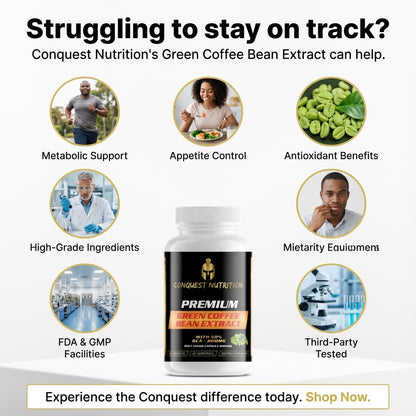 Premium Green Coffee Bean Extract 800mg - 60 Veggie Capsules with 50% GCA