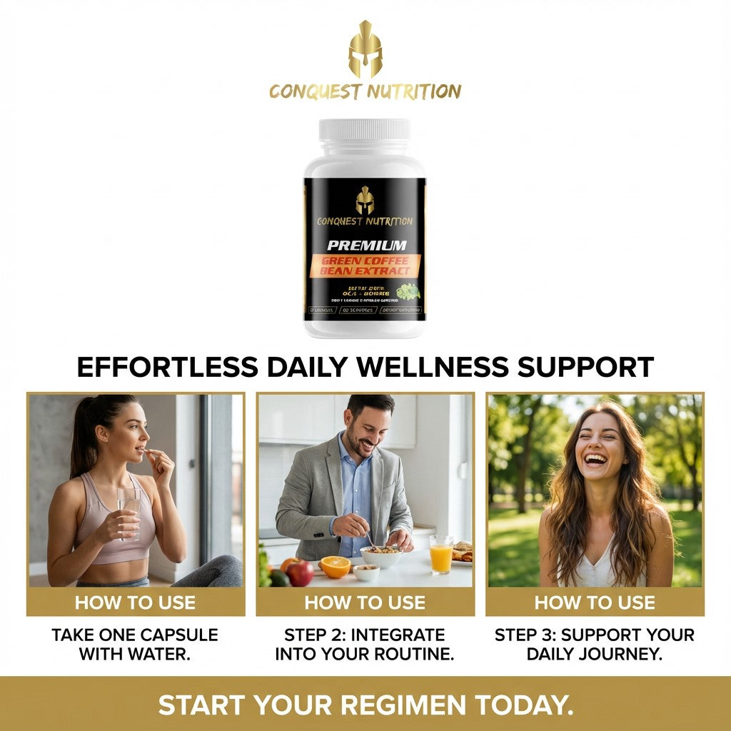 Premium Green Coffee Bean Extract 800mg - 60 Veggie Capsules with 50% GCA