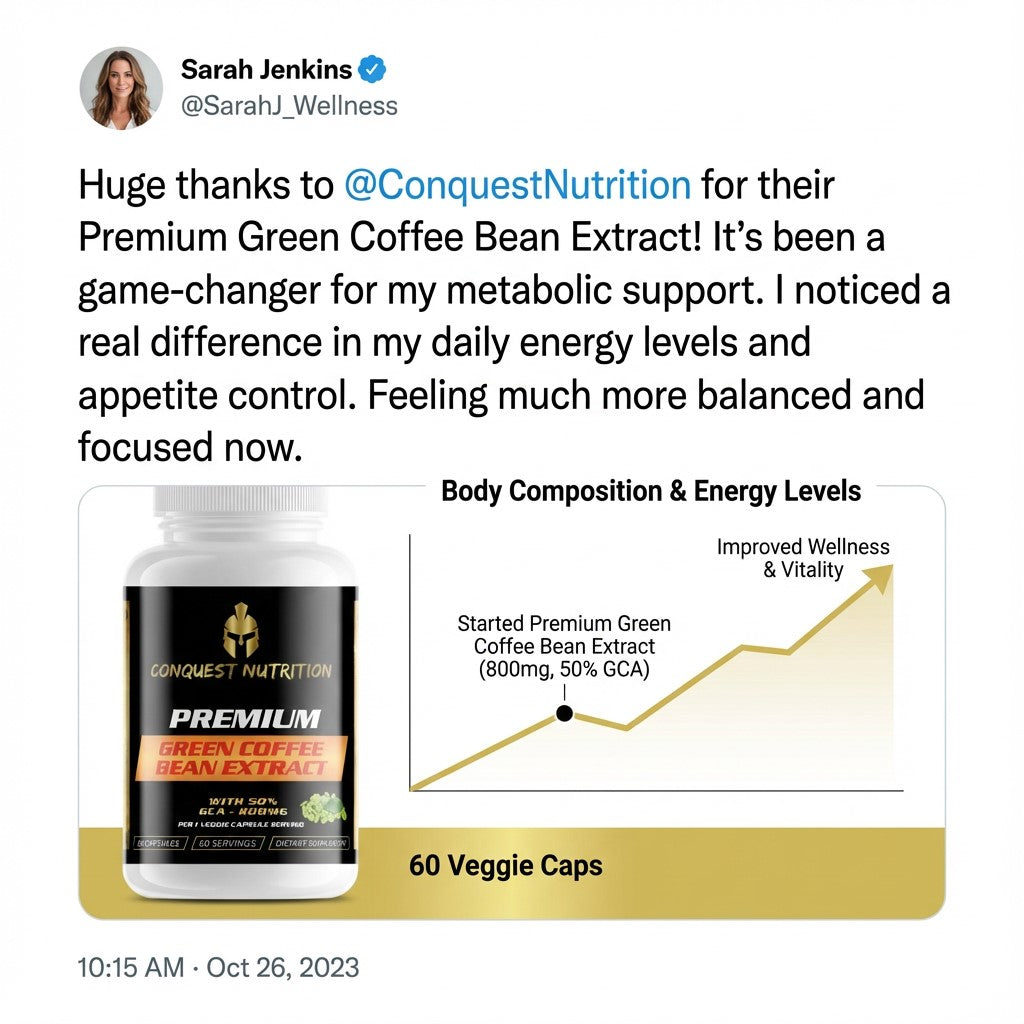 Premium Green Coffee Bean Extract 800mg - 60 Veggie Capsules with 50% GCA