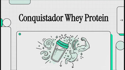 Conquistador Whey Protein Cinnamon Swirl Flavor 2lb - Delicious Protein Boost