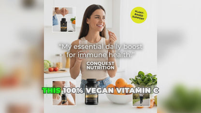 Vegan V Plant-Source Vitamin C - 60 Veggie Capsules for Immune Support
