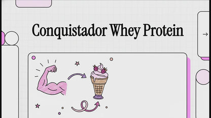 Conquistador Whey Protein Chocolate Milkshake Flavor 5lb - Premium Protein Supplement