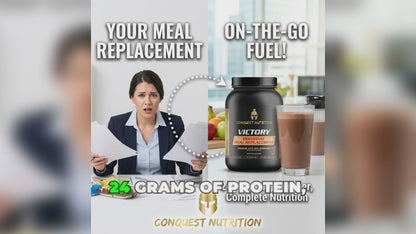 Victory Essential Meal Replacement Protein Chocolate Milkshake Flavor 2.9lb - 30 Servings of Nutrient-Rich Protein