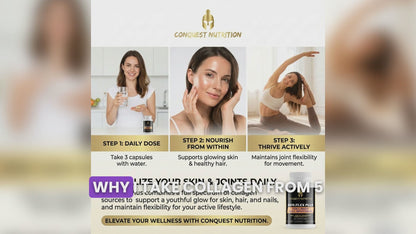 Skin Flex Plus Collagen Capsules - 90 Full Spectrum Capsules for Enhanced Skin Health