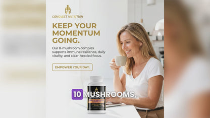 Mushroom Defense Plus Immune Booster Complex with 60 Veggie Capsules