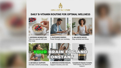Complete B Vitamin Complex Capsules - 60 Veggie Capsules for Optimal Health