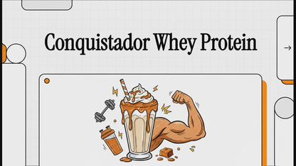 Conquistador Whey Natural Protein Salted Caramel Flavor 2lb - High-Quality Protein Supplement