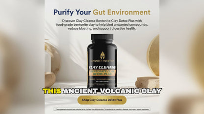 Clay Cleanse Bentonite Clay Detox Plus - 90 Veggie Capsules for Effective Detoxification