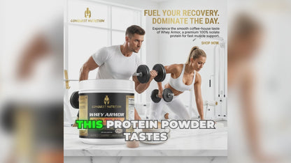 Whey Armor 100% Isolate Protein Cappuccino Flavor - 1lb Supplement for Muscle Recovery