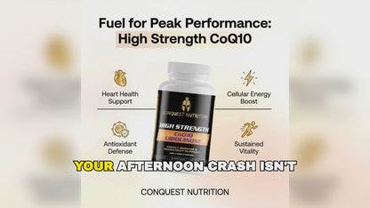 High Strength CoQ10 Capsules - 30 Veggie Capsules for Enhanced Energy and Antioxidant Support