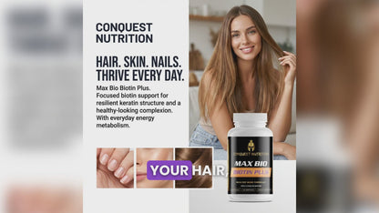 Max Bio Biotin Plus - 60 Veggie Capsules for Healthy Hair, Skin, and Nails