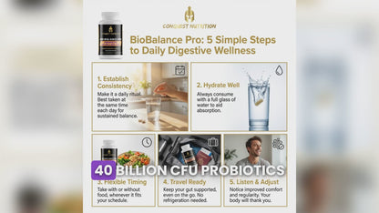Bio Balance Pro Probiotic - 40 Billion CFU | 60 Veggie Capsules for Digestive Health