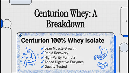 Centurion 100% Whey Isolate Vanilla Milkshake Flavor - 2lb Protein Powder
