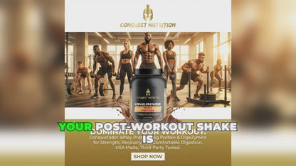 Conquistador Chocolate Whey Protein - Delicious Milkshake Flavor 2lb