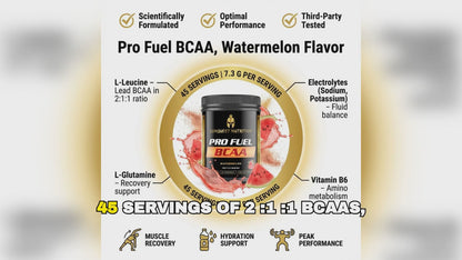 Pro Fuel BCAA Watermelon Flavor - 45 Servings for Optimal Performance
