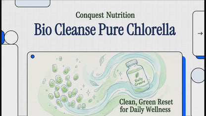 Bio Cleanse Pure Chlorella Capsules - Pure 500mg in 50 Veggie Capsules