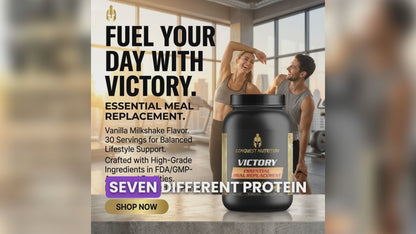 Victory Essential Meal Replacement Protein Vanilla Milkshake Flavor -  2.9lb 30 Servings