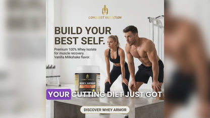 Whey Armor 100% Isolate Protein Vanilla Milkshake Flavor 1lb - Premium Protein Supplement