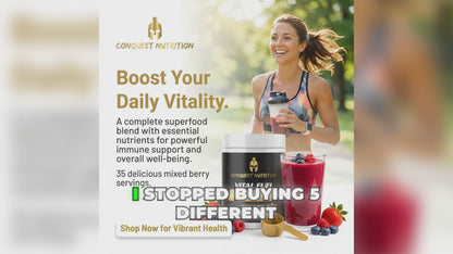 Vital Fuel All-In-1 Superfood Immune Complex Mixed Berry Flavor - 35 Servings