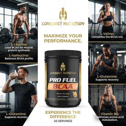 Pro Fuel BCAA Fruit Punch Flavor - 45 Servings for Optimal Performance
