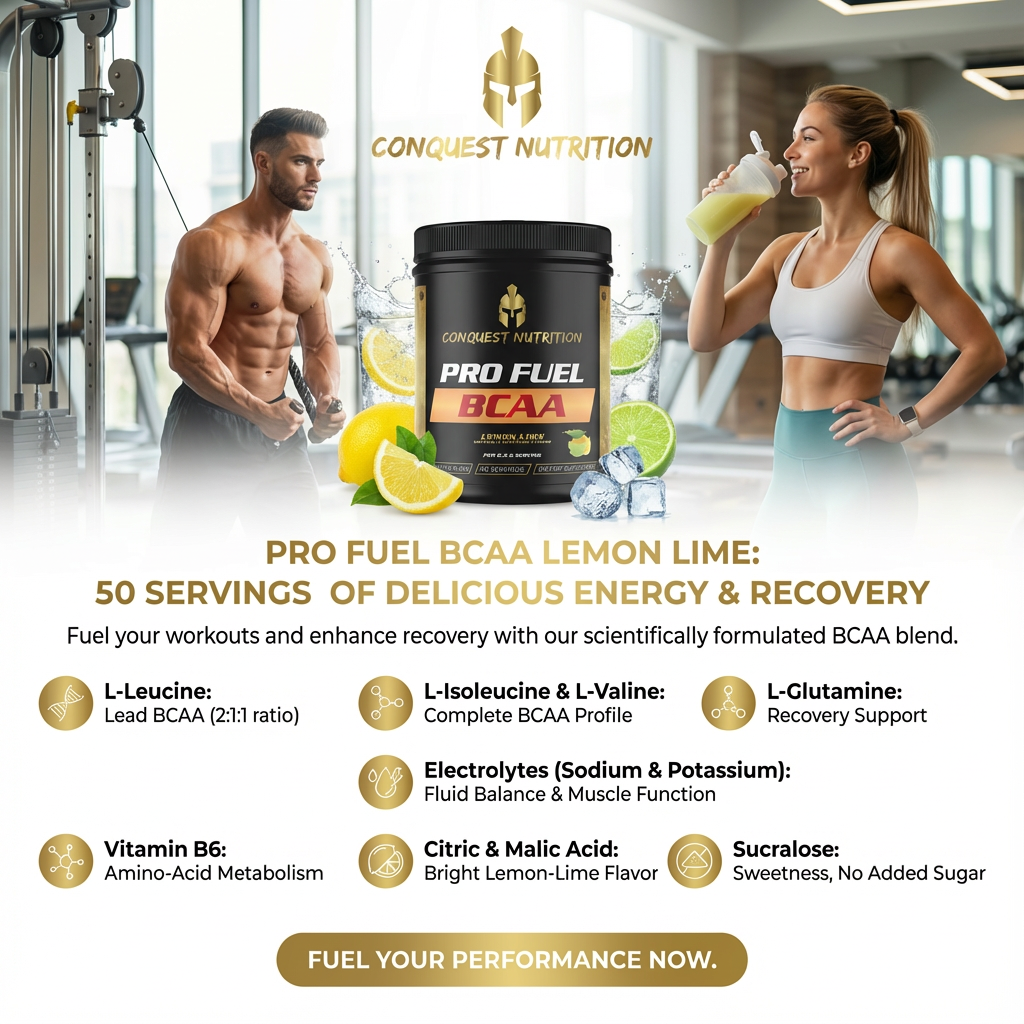 Pro Fuel BCAA Lemon Lime Flavor - 50 Servings of Delicious Energy Boost