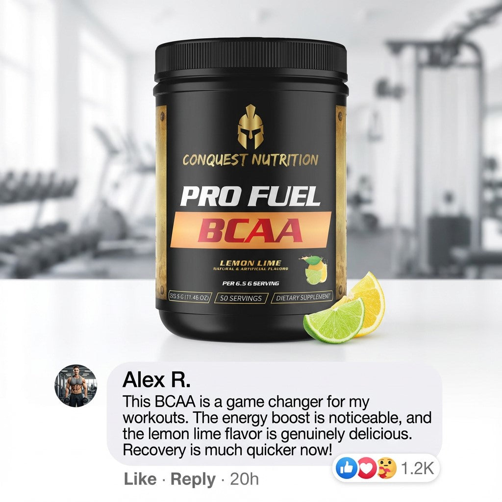 Pro Fuel BCAA Lemon Lime Flavor - 50 Servings of Delicious Energy Boost
