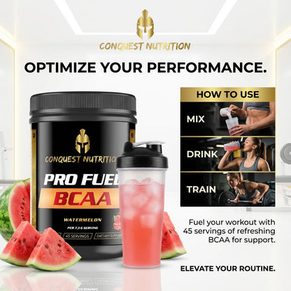 Pro Fuel BCAA Watermelon Flavor - 45 Servings for Optimal Performance