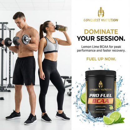 Pro Fuel BCAA Lemon Lime Flavor - 50 Servings of Delicious Energy Boost