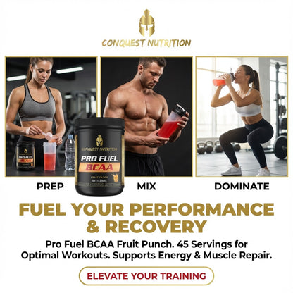 Pro Fuel BCAA Fruit Punch Flavor - 45 Servings for Optimal Performance