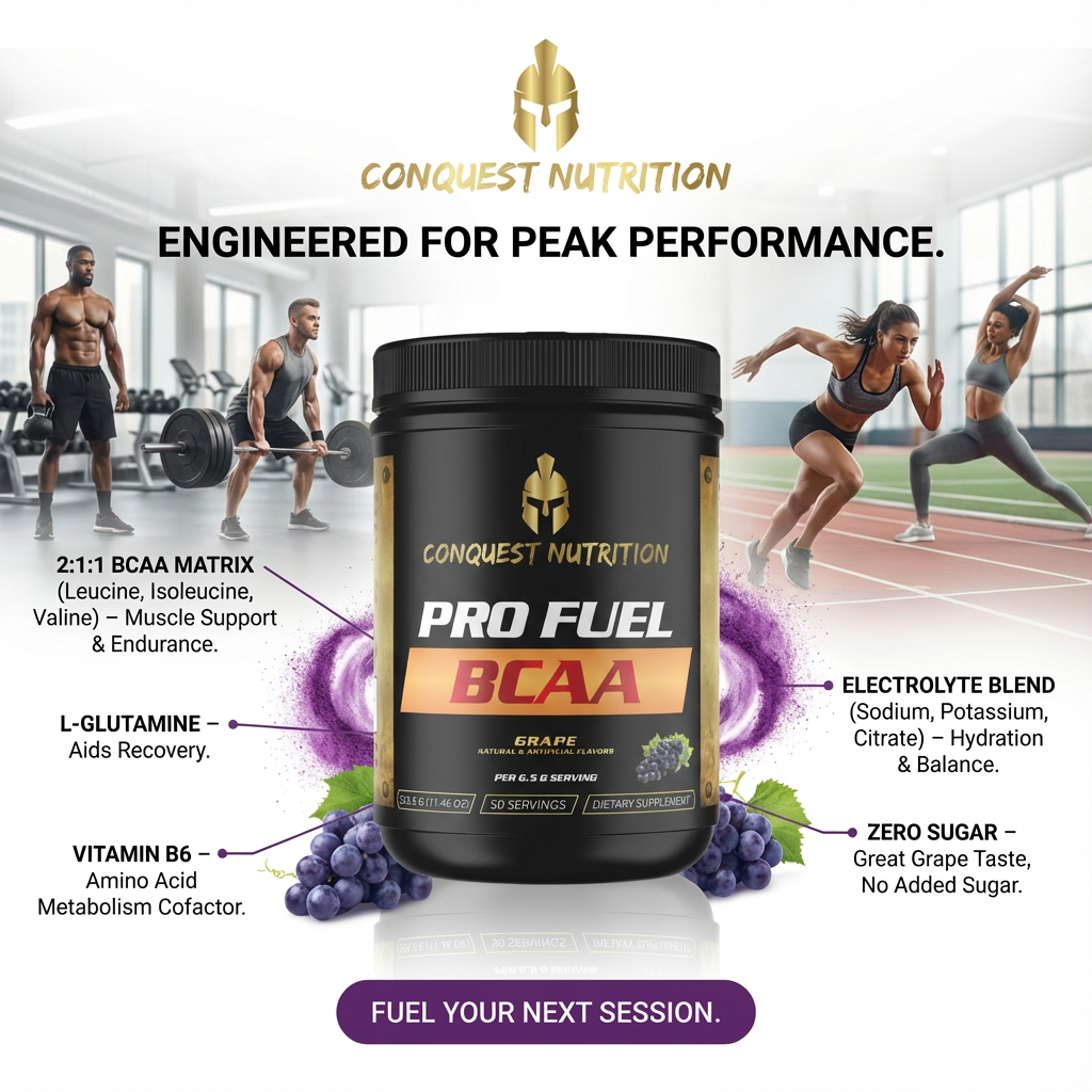 Pro Fuel BCAA Grape Flavor - 50 Servings of Essential Amino Acids