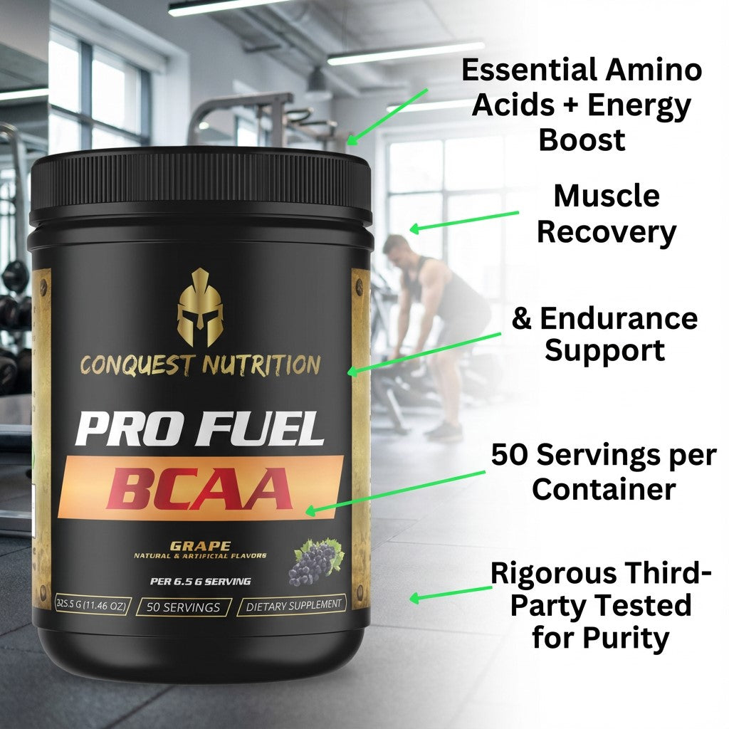 Pro Fuel BCAA Grape Flavor - 50 Servings of Essential Amino Acids