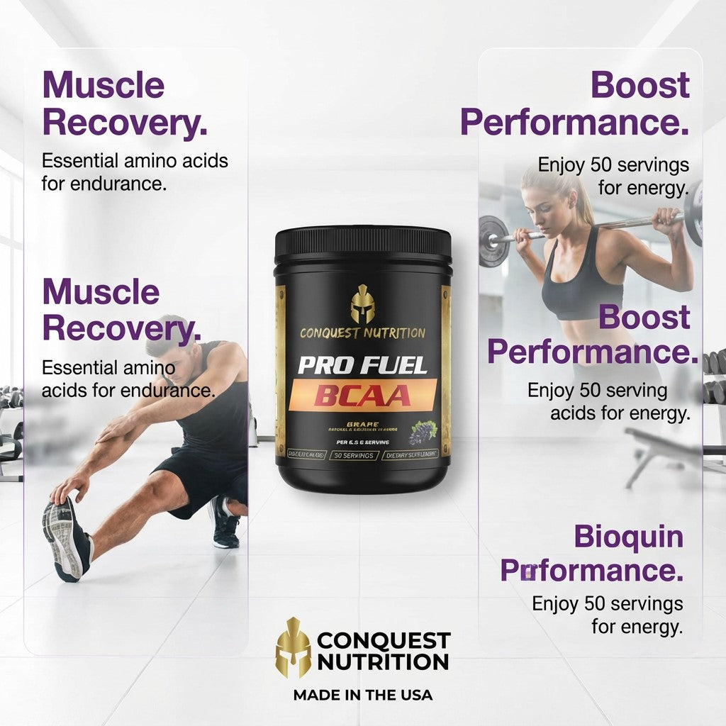 Pro Fuel BCAA Grape Flavor - 50 Servings of Essential Amino Acids