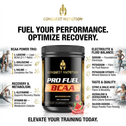 Pro Fuel BCAA Watermelon Flavor - 45 Servings for Optimal Performance