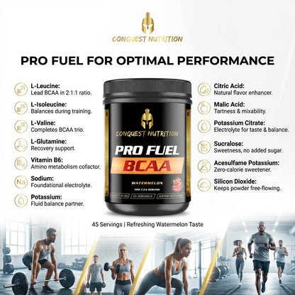 Pro Fuel BCAA Watermelon Flavor - 45 Servings for Optimal Performance